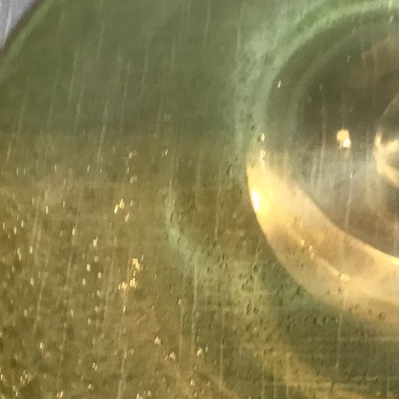 Large Hand Blown Lime Green Art Glass Plate - Picture 6 of 13